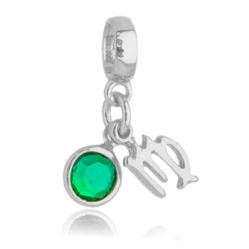 Berloque Signo Virgem com Strass Banhado a Prata 925