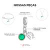 Berloque Signo Virgem com Strass Banhado a Prata 925
