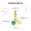Berloque Signo Virgem com Strass Banhado a Prata 925