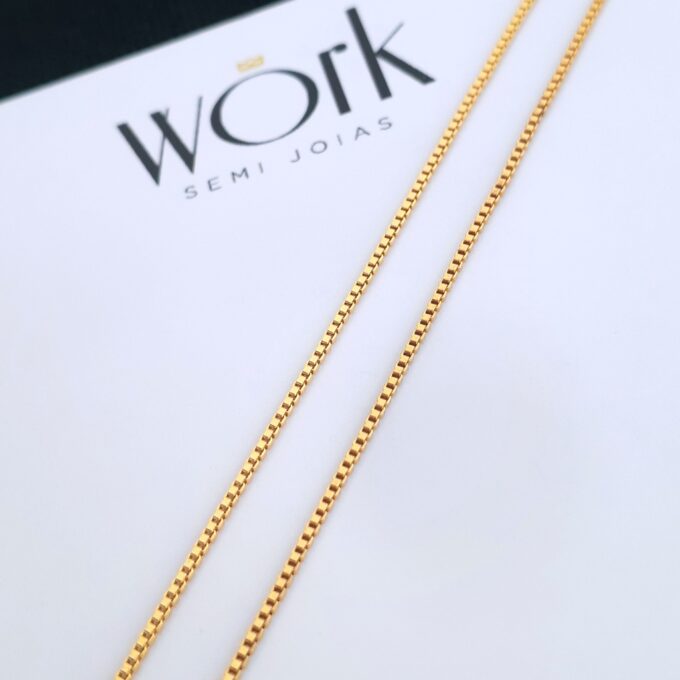 Corrente Feminina Veneziana Dourada 45cm / 50cm / 60cm - Banhado a Ouro 18k