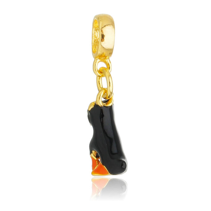Berloque Cachorro Rottweiler Banhado a Ouro 18k