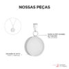 Pingente Sal Grosso Para Colar Feminino Banhado a Prata 925