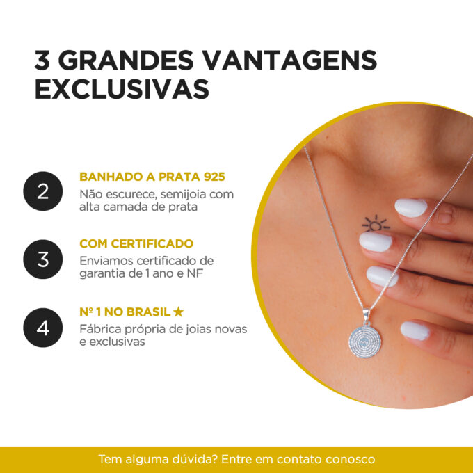 Berloque Plaquinha Estética Banhado a Prata 925
