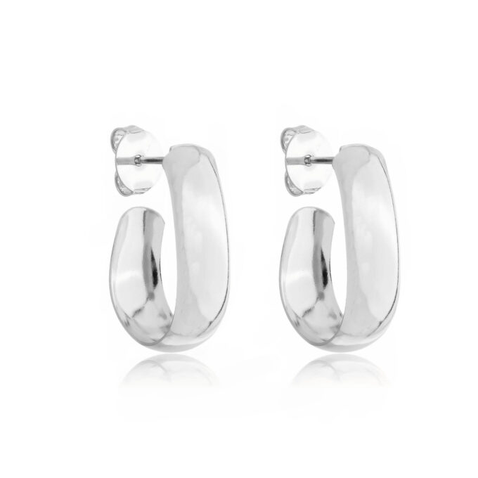 Brinco Argola Oval Lisa Banhado a Ouro 18k